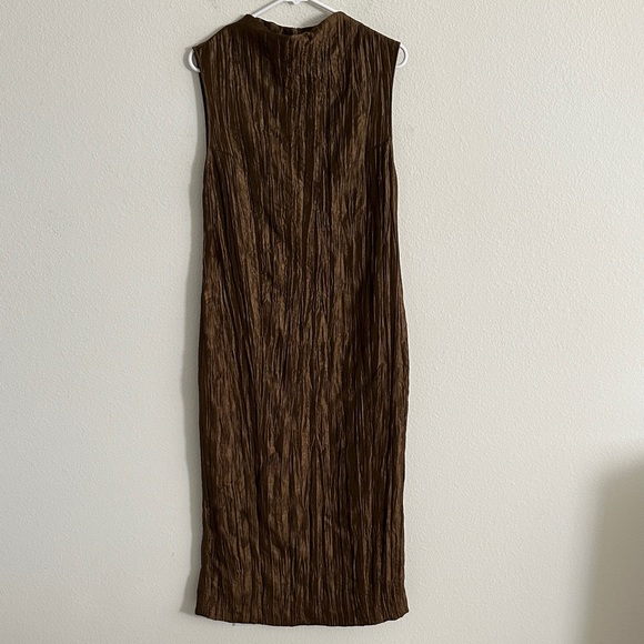 Massimo Dutti Sleeveless Halter Neck MIDI Dress - Picture 1 of 10
